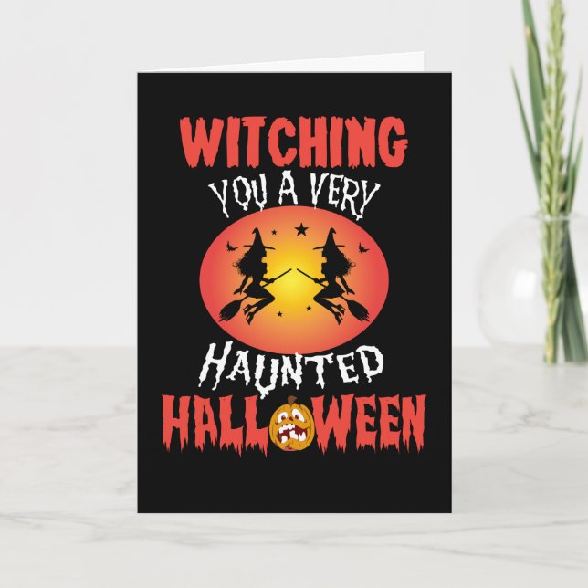 Tarjeta Witch Happy Halloween Card (Anverso)
