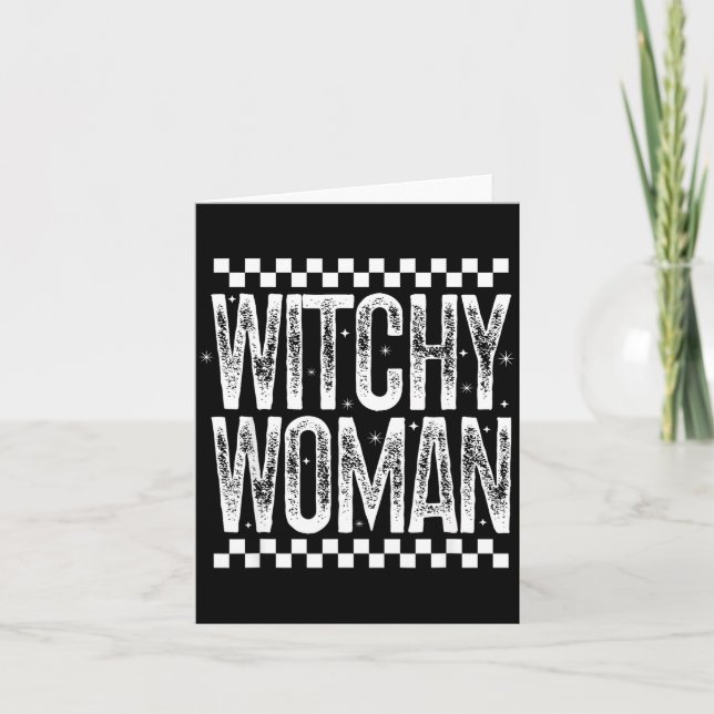 Tarjeta Witchy Woman Soky Mama Retro Halloween Season Quot (Anverso)