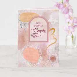 Tarjeta With Deepest Sympathy Abstract Greeting Card