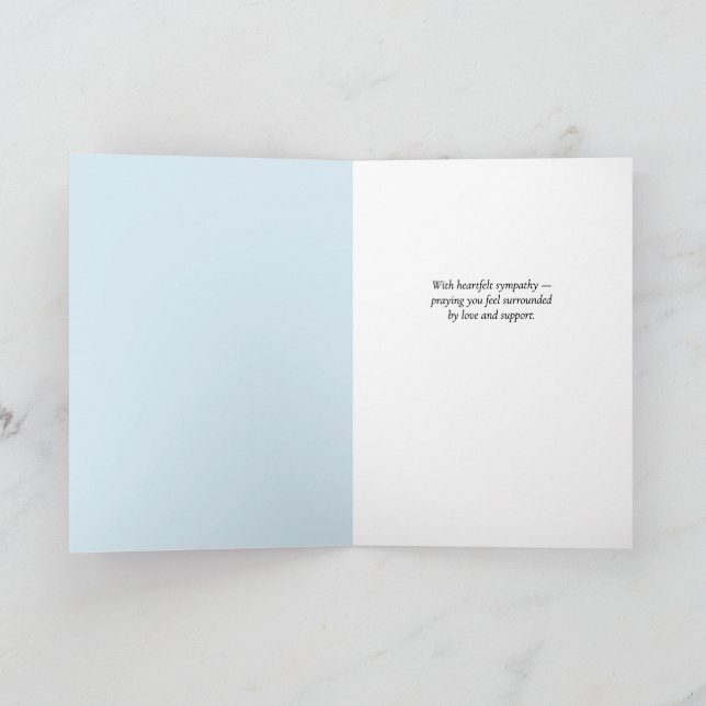Tarjeta With Heartfelt Sympathy – Watercolor Floral (Interior)