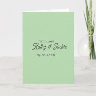 Tarjeta With love add couple name wedding simple minimal