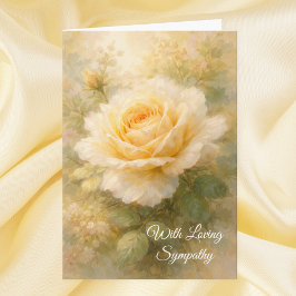 Tarjeta With Loving Sympathy Yellow Rose Christian Prayer