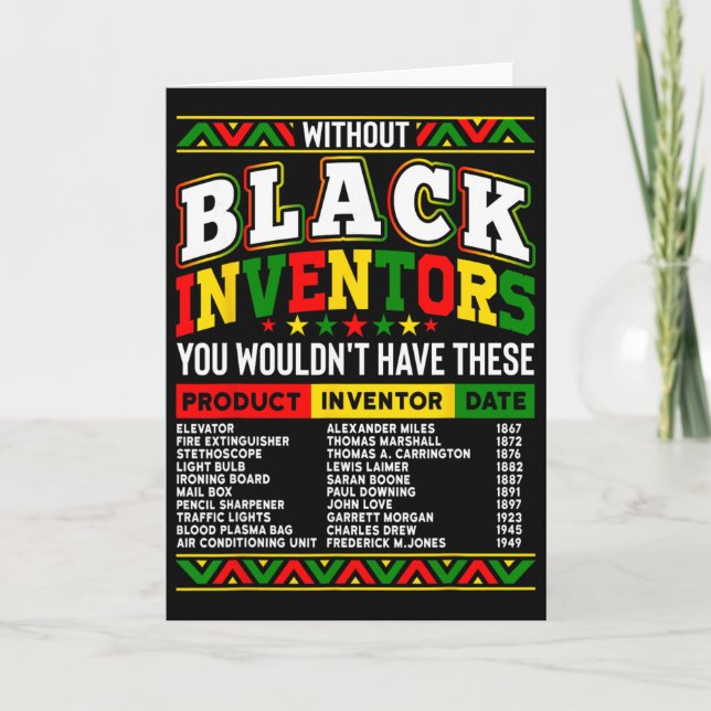 Tarjeta Without The Black Inventors You Wouldn't Have That (Anverso)