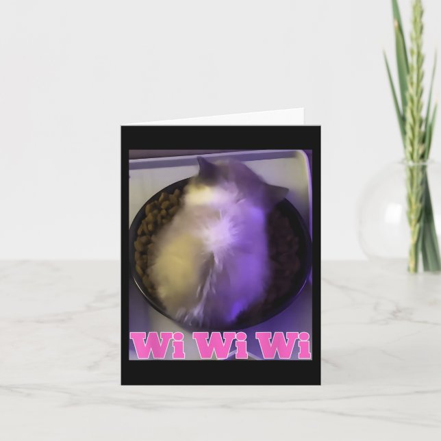 Tarjeta Wiwiwi Cat Meme (Anverso)