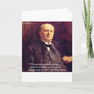 Tarjeta Wm James "Curing Stress" Ofertas de sabiduría