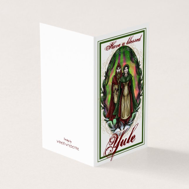 Tarjeta Woden & Fríge: Saludos a Yule (Exterior)