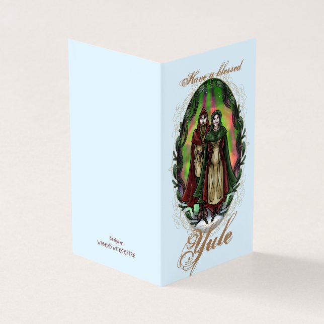 Tarjeta Woden & Fríge: Saludos a Yule (Exterior)