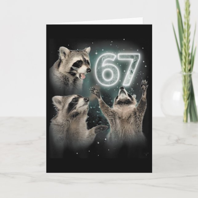 Tarjeta Wolf Howling At The Moon 67 6 7 Halloween 67 Wolf  (Anverso)