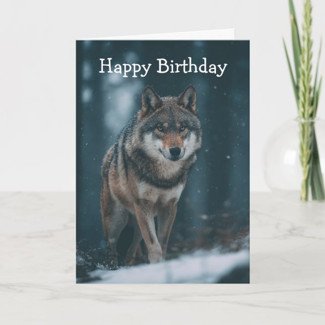 Tarjeta Wolf in Winter (Anverso)