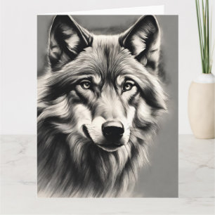 Tarjeta Wolf Sketch