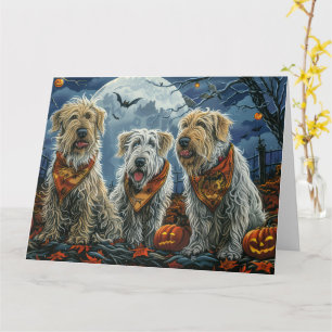 Tarjeta Wolfhound Halloween Spooky