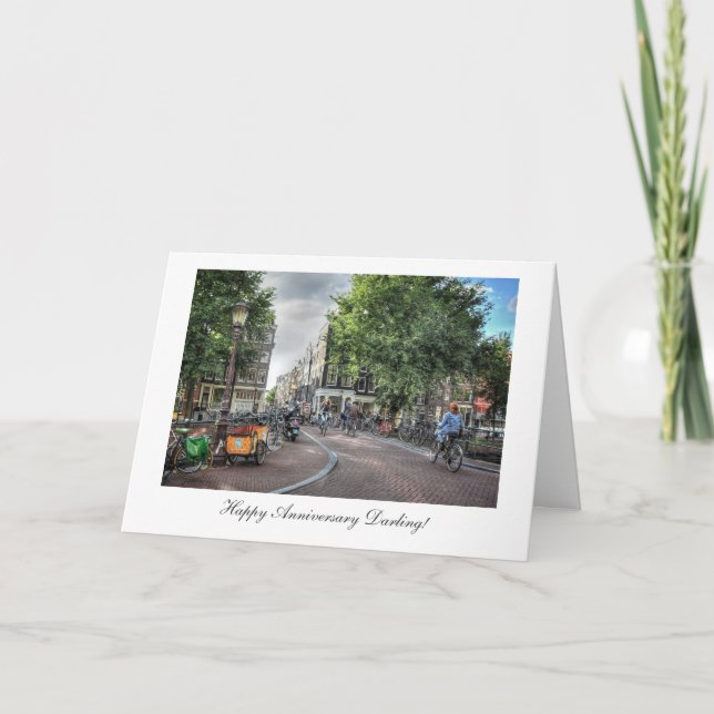 Tarjeta Wolvenstraat Singel - Feliz Anniversay Darling (Anverso)