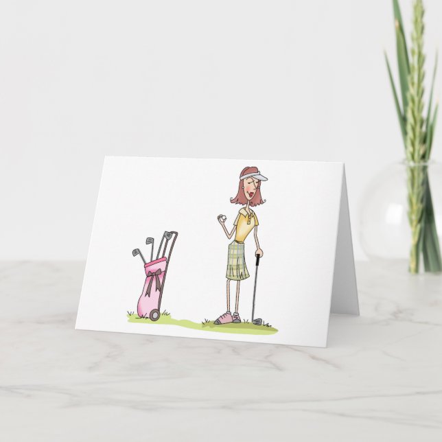 Tarjeta Woman Golfer (Anverso)