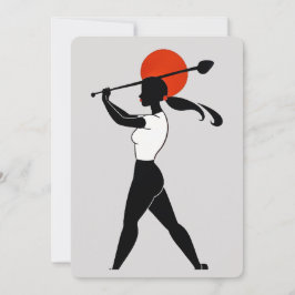 Tarjeta Woman Golfer
