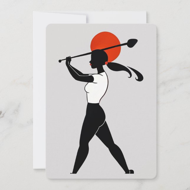 Tarjeta Woman Golfer (Anverso)