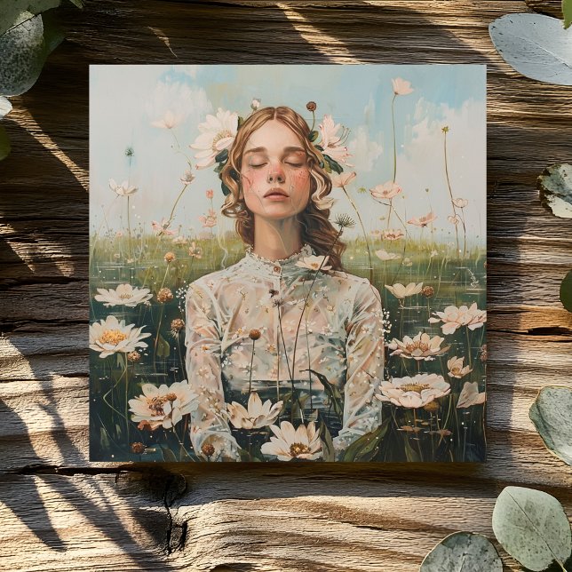 TARJETA WOMAN WITH FLOWERS (Subido por el creador)