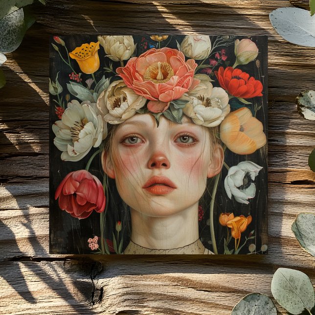 TARJETA WOMAN WITH FLOWERS (Subido por el creador)