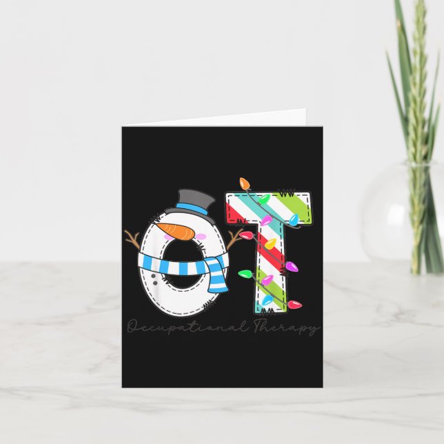 Tarjeta Women Christmas Occupational Therapy Ot Ota Snowma (Anverso)