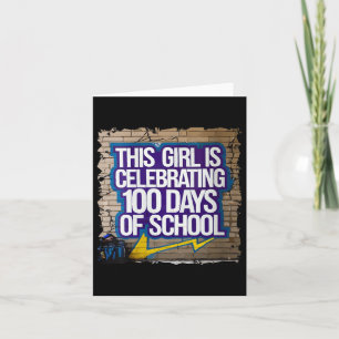 Tarjeta Womens 100 Day Funny Set Para Chicas 100 Días O