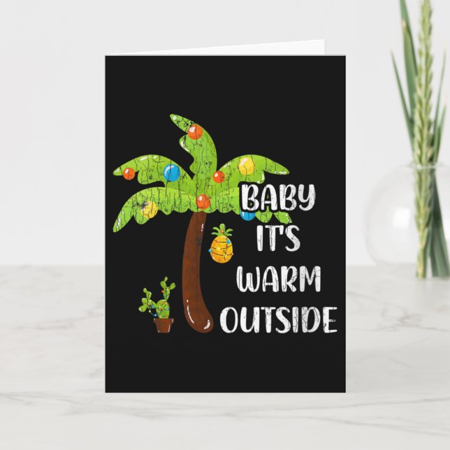 Tarjeta Womens Baby It's Warm Outside Funny Christmas In J (Anverso)