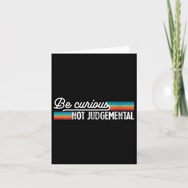 Tarjeta Womens Be Curious Not Judgemental Motivation Insra (Anverso)
