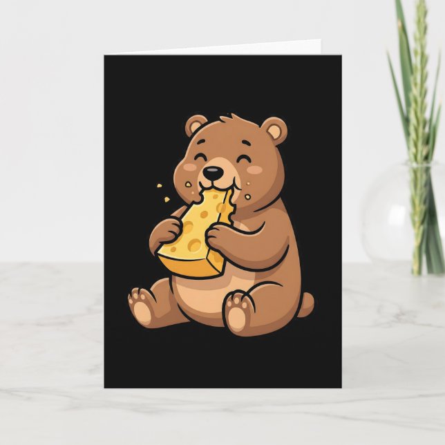 Tarjeta Womens Bear Eating Cheese (Anverso)