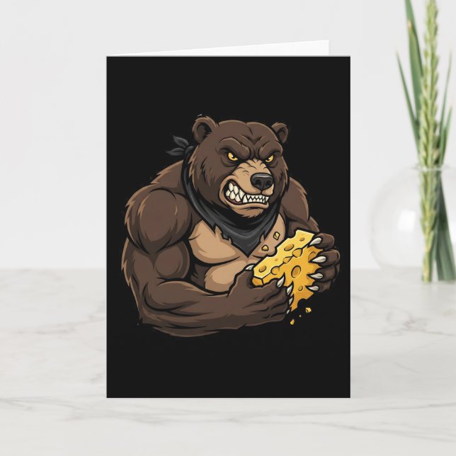 Tarjeta Womens Bear Eating Cheese (Anverso)