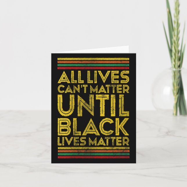 Tarjeta Womens Black History All Lives Cant Until Black Li (Anverso)