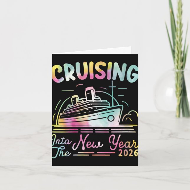 Tarjeta Womens Cruising Into New Year 2026 Countdown Party (Anverso)