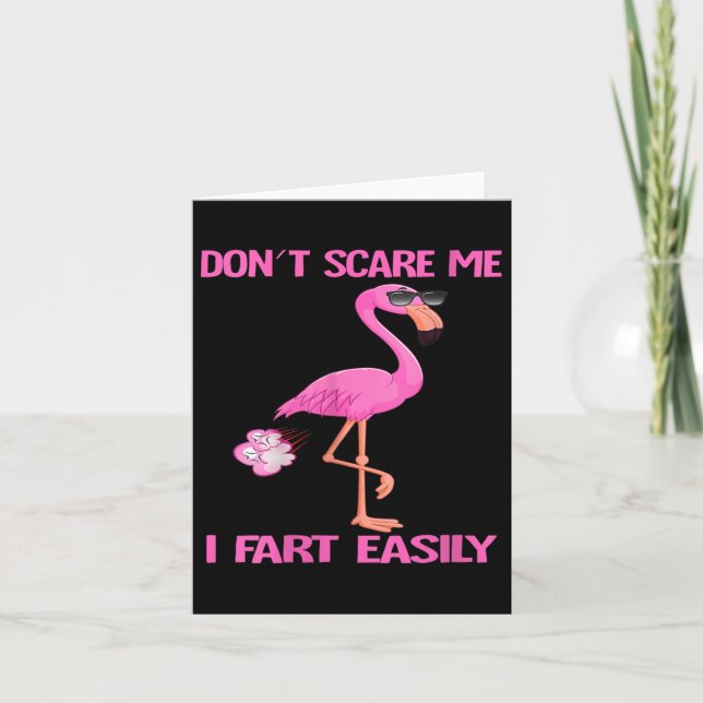 Tarjeta Womens Cute Don't E Me I Fart Easy Fart Joke Flami (Anverso)