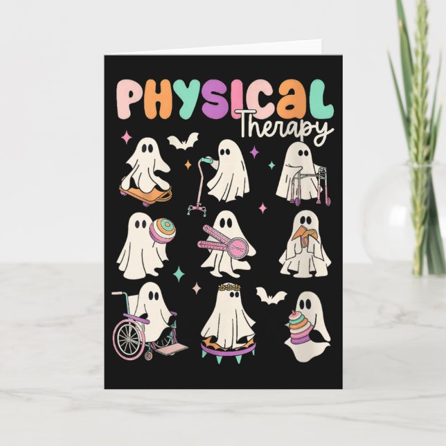 Tarjeta Womens Cute Ghost Physical Therapy Pt Physical The (Anverso)