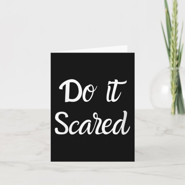 Tarjeta Womens Do It Ed Insres Courage Motivational V-neck (Anverso)