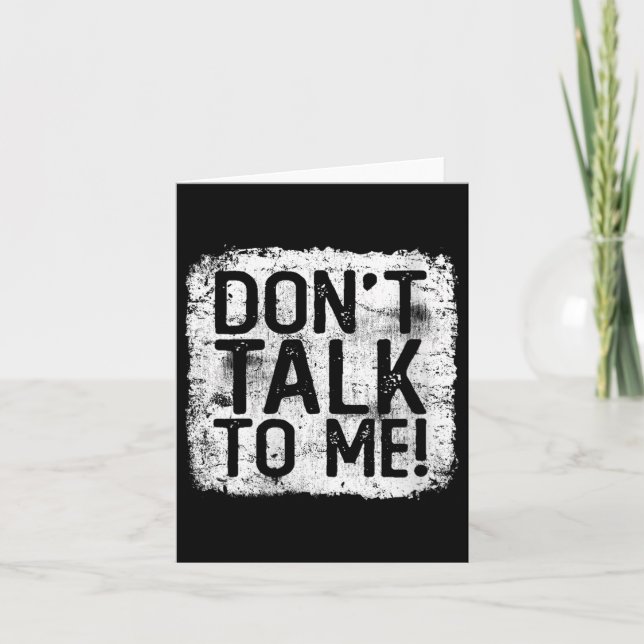 Tarjeta Womens Don't Talk To Me Funny Quote I Hate Morning (Anverso)