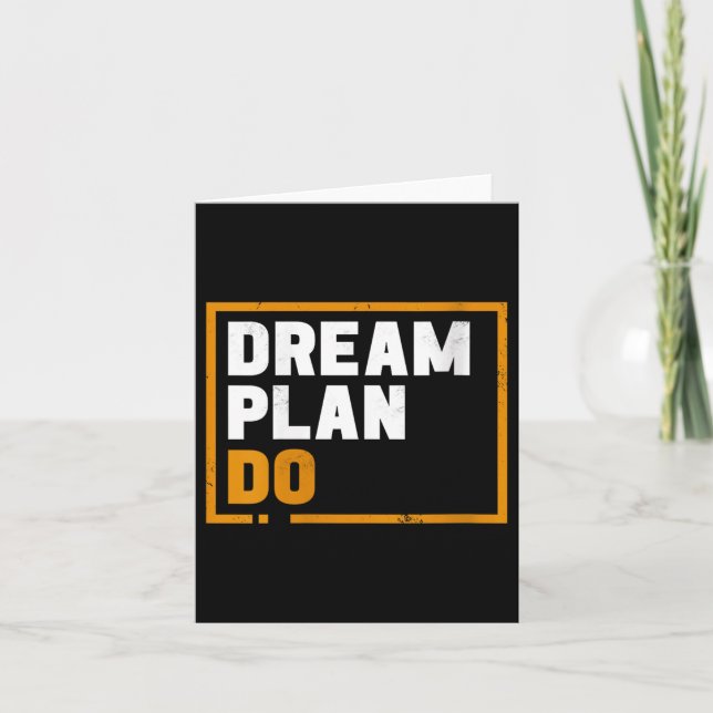 Tarjeta Womens Dream Plan Do - Insrational Quote Motivatio (Anverso)