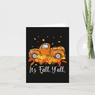 Tarjeta Women's Fall Y'all Pumpkin Truck Autumn Tree He