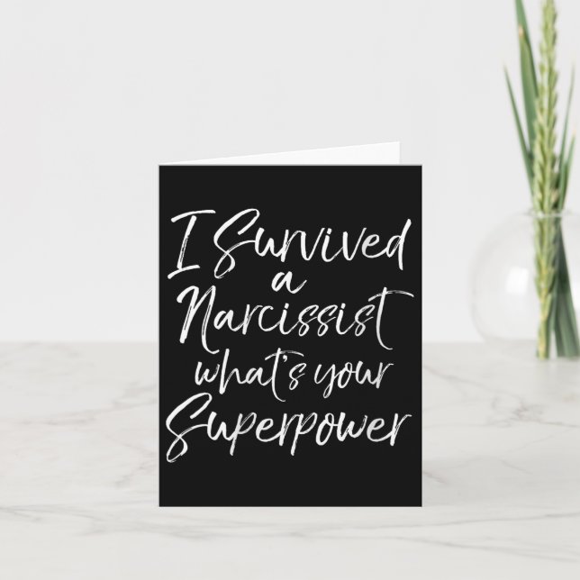 Tarjeta Womens Funny Divorce I Survived A Narcissist What' (Anverso)