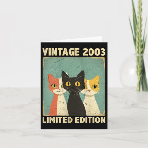 Tarjeta Womens Funny Gift Vintage 2003 Cat Lo