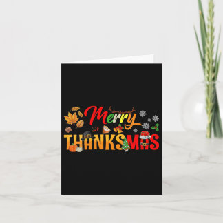 Tarjeta Womens Funny Merry Thanksmas Thanksgiving Christma
