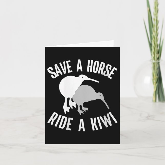 Tarjeta Womens Funny New Zealand Kiwi Meme Quote Save A Ho (Anverso)