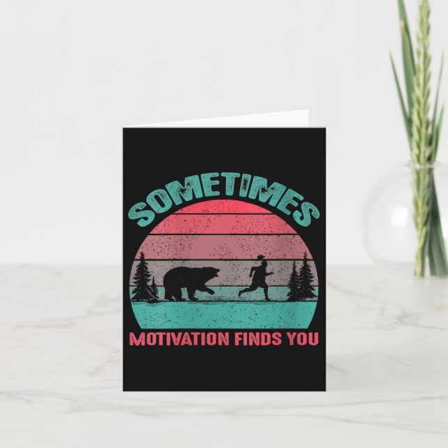 Tarjeta Womens Funny Running Motivational Sometimes Motiva (Anverso)