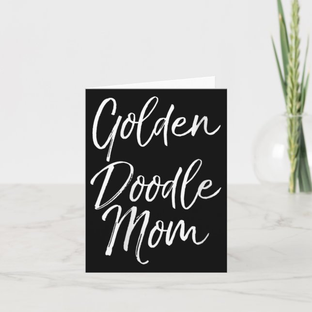 Tarjeta Womens Goldendoodle Odle Mother's Day Gift Cute Go (Anverso)