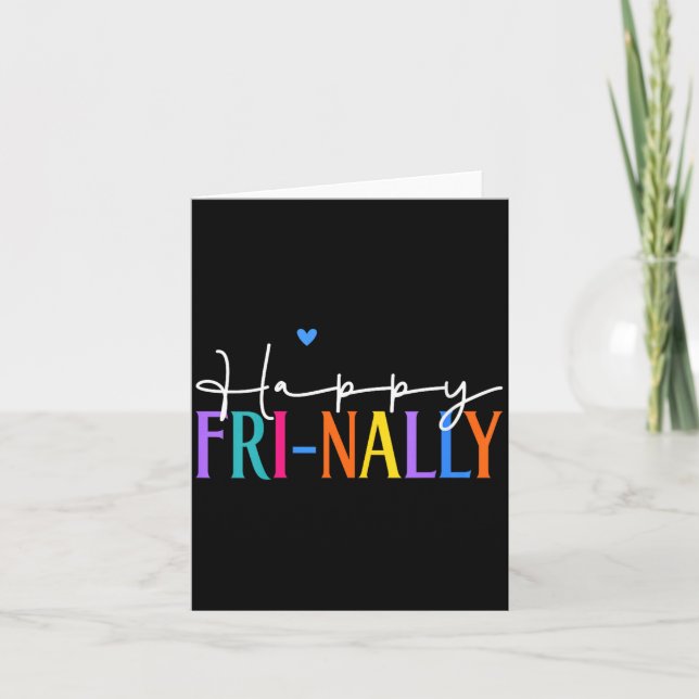 Tarjeta Womens Happy Fri-yay New Teacher Life Women Fri-na (Anverso)