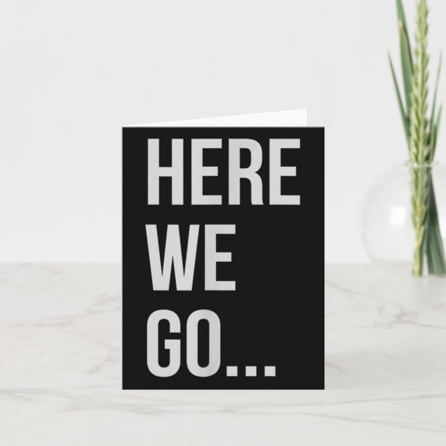 Tarjeta Womens Here We Go Xl Heather Blue  (Anverso)