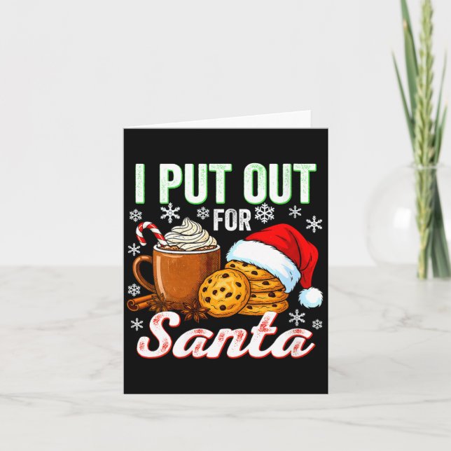 Tarjeta Womens I Put Out For Santa Funny Xmas Christmas Co (Anverso)