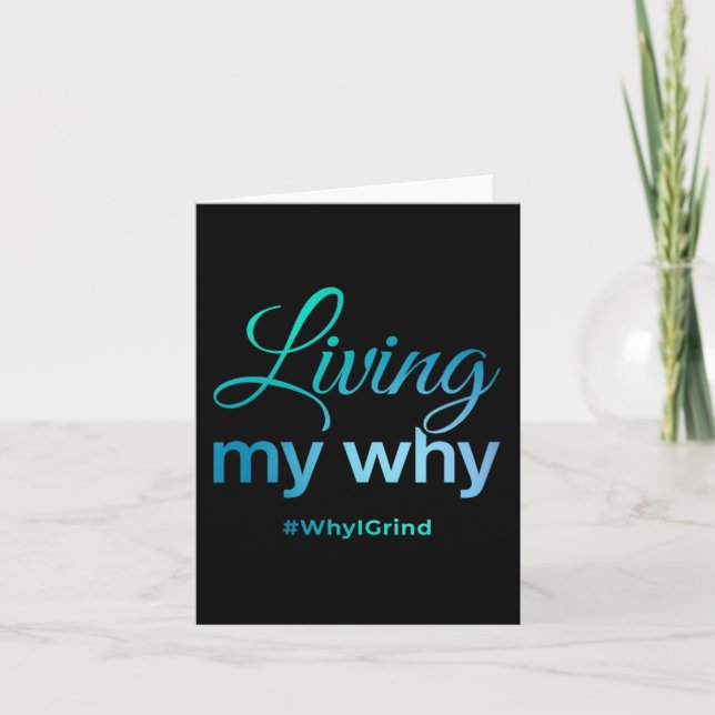 Tarjeta Womens Living My Why - Why I Grind - Insrational M (Anverso)