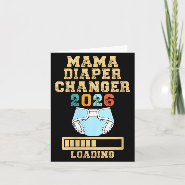 Tarjeta Womens Mama Diaper Changer 2026 New Baby Loading F (Anverso)