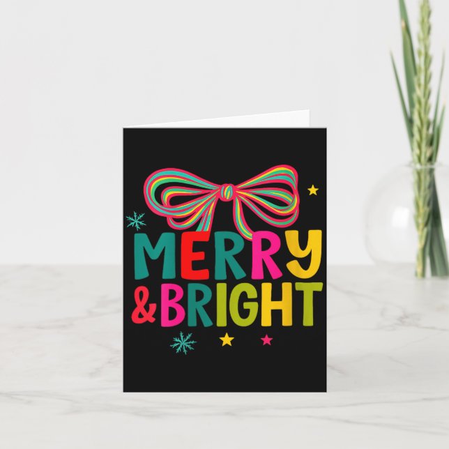 Tarjeta Womens Merry And Bright Christmas Crew 2025 Funny  (Anverso)