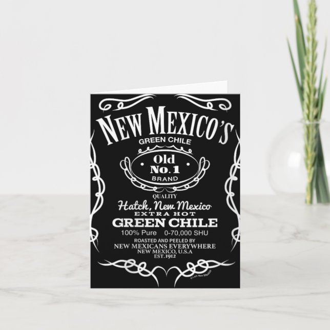 Tarjeta Womens New Mexico's Old No. 1 Hatch Green Chile No (Anverso)