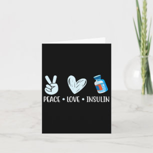 Tarjeta Womens Peace Love Insulina cuello en V _1