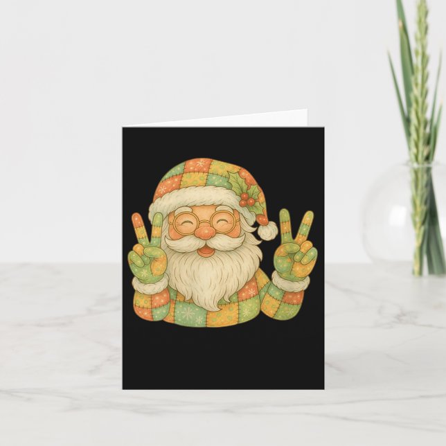 Tarjeta Womens Preppy Santa Christmas Crew 2025 Funny Fami (Anverso)